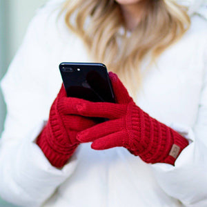 CC Cozy Metallic Tech Screen Gloves - Truly Contagious