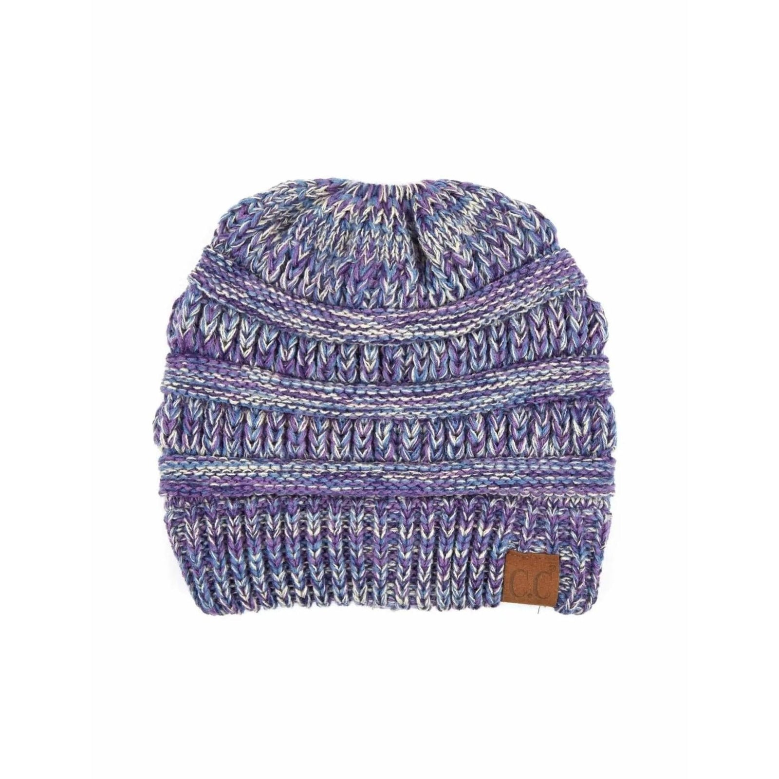 CC Crafted Multi - Toned Bun Kids Youth to Adult Beanies Hats - Truly Contagious