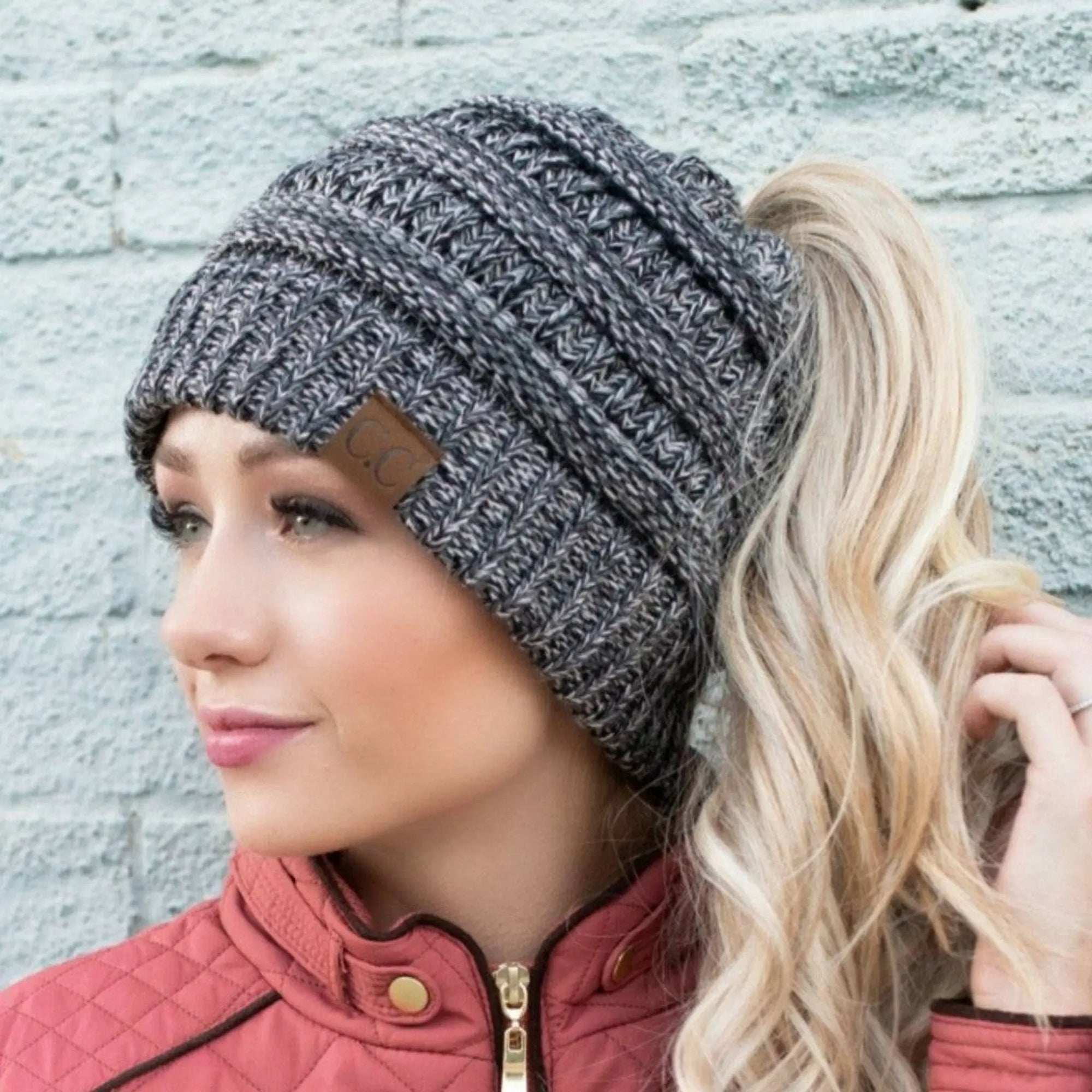 CC Crafted Multi - Toned Bun Kids Youth to Adult Beanies Hats - Truly Contagious