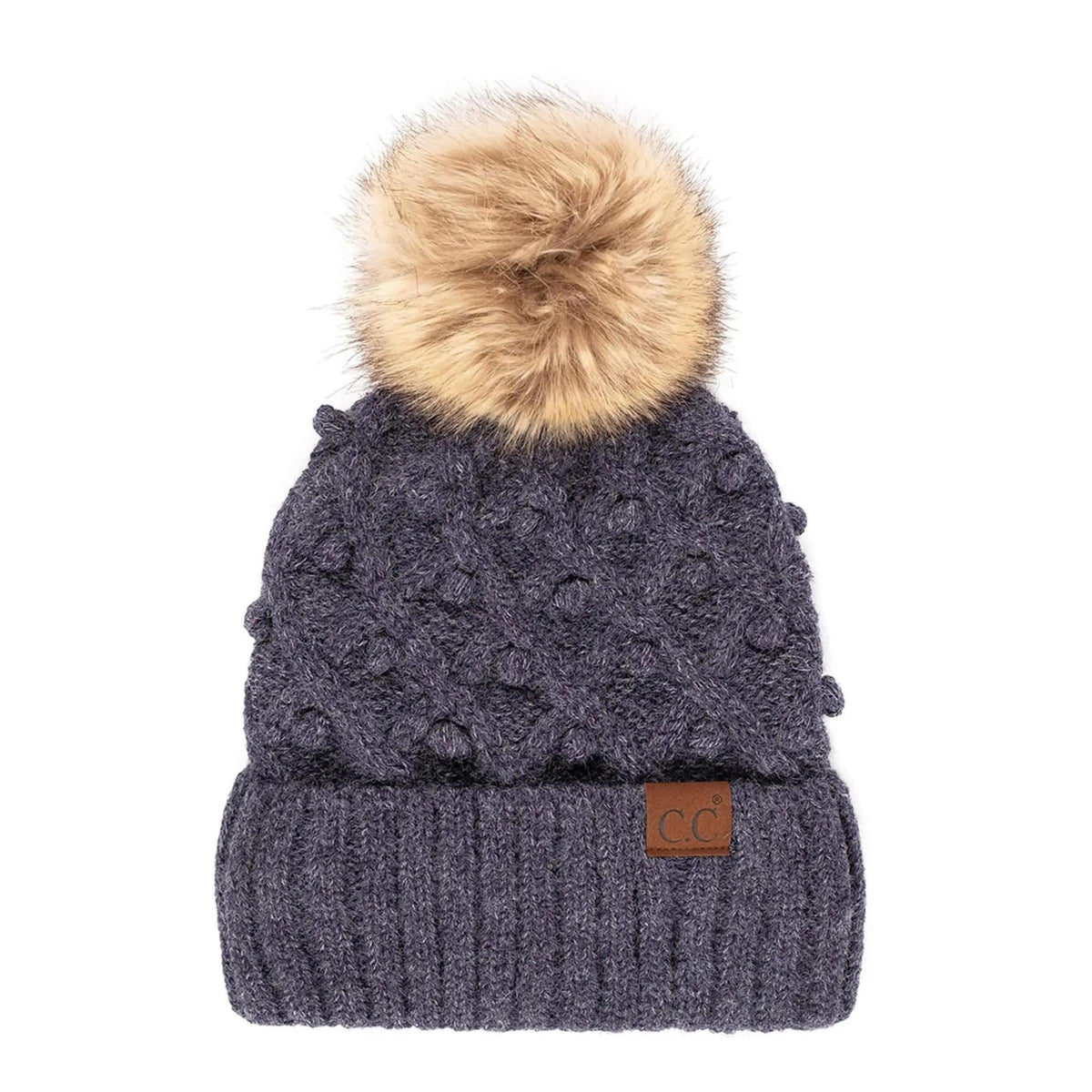 CC Crafted Pom Kids Youth to Adult Beanies Hats - Truly Contagious