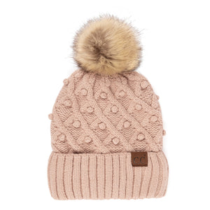 CC Crafted Pom Kids Youth to Adult Beanies Hats - Truly Contagious