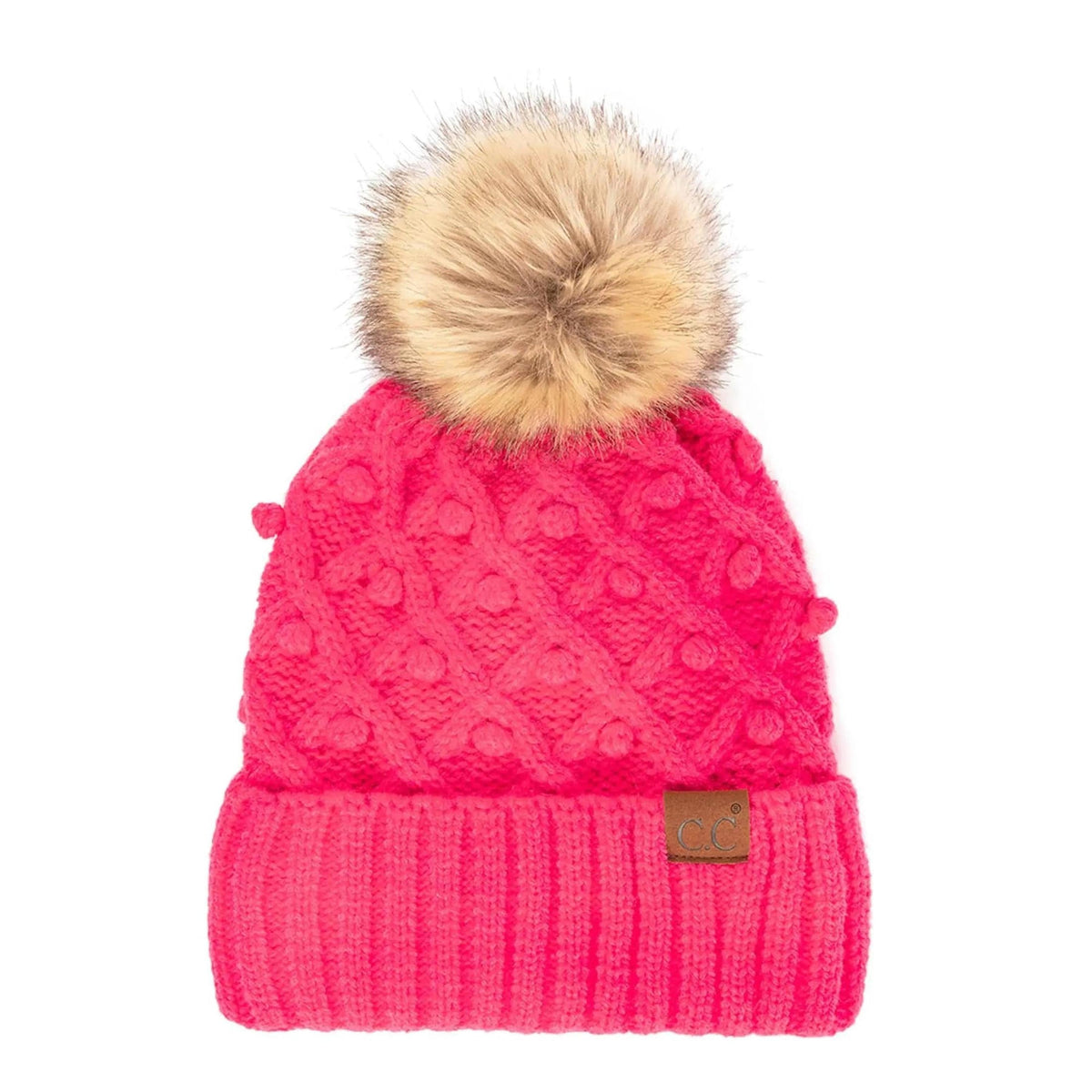 CC Crafted Pom Kids Youth to Adult Beanies Hats - Truly Contagious