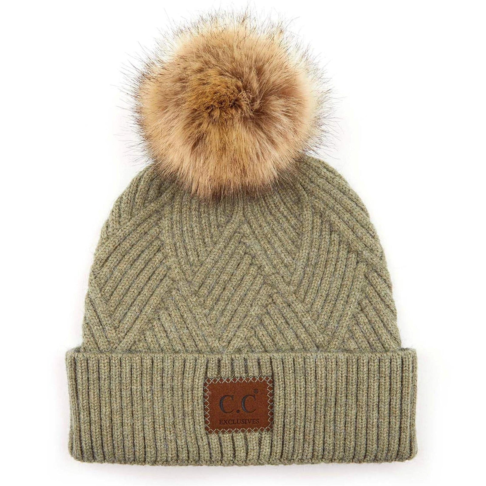 CC Criss - Cross Suede Patch Kids Toddler to Adult Beanie Adult - Truly Contagious