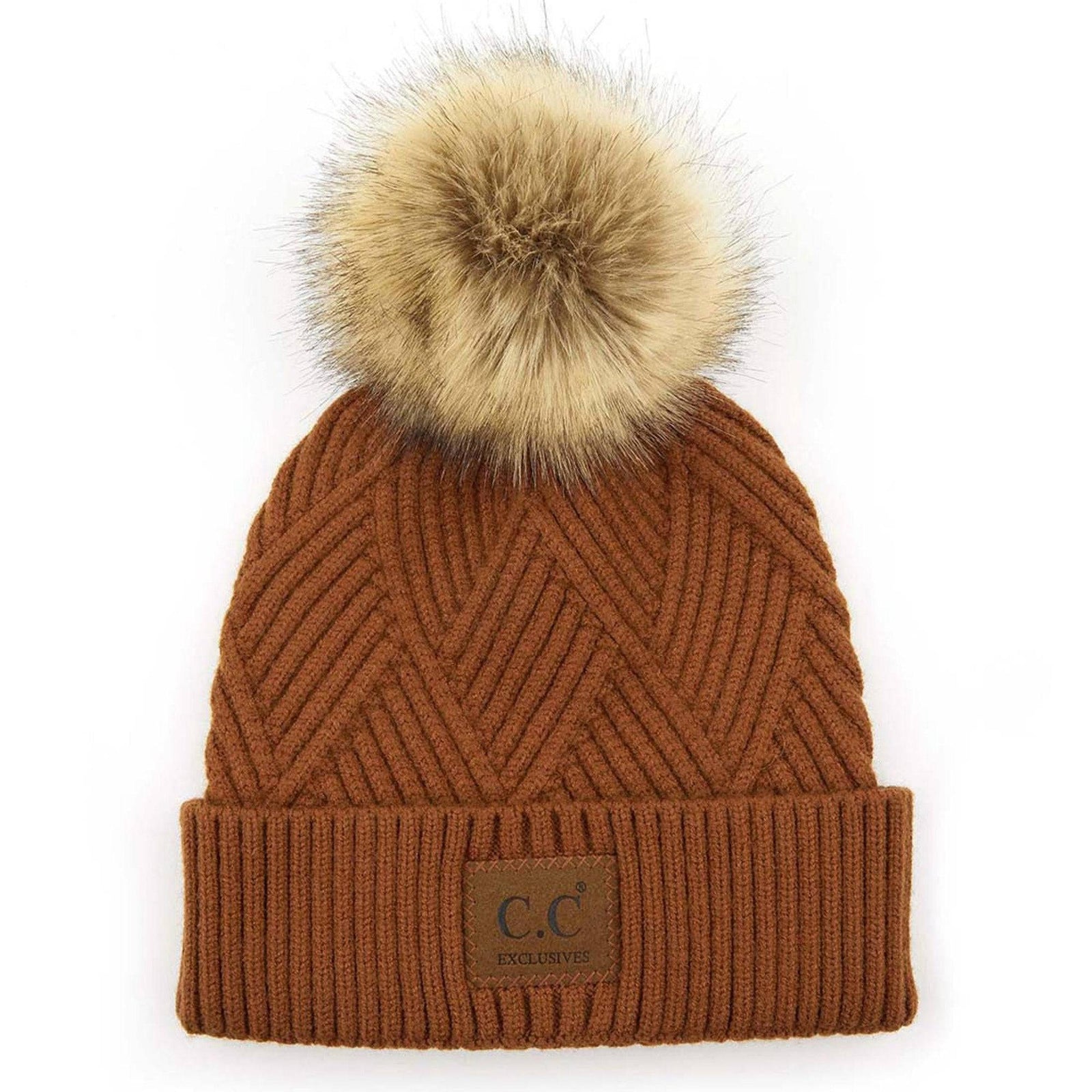 CC Criss - Cross Suede Patch Kids Toddler to Adult Beanie Adult - Truly Contagious