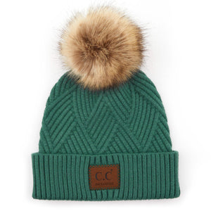CC Criss - Cross Suede Patch Kids Toddler to Adult Beanie Adult - Truly Contagious