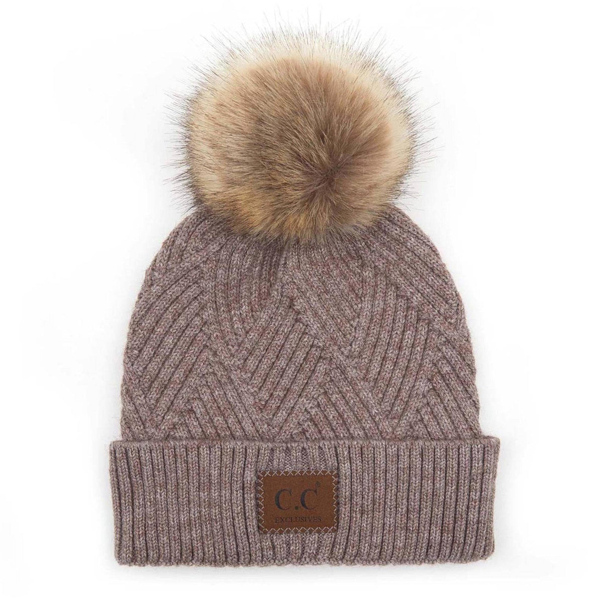 CC Criss - Cross Suede Patch Kids Toddler to Adult Beanie Adult - Truly Contagious