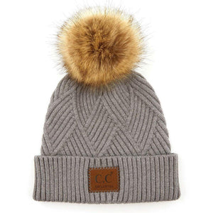 CC Criss - Cross Suede Patch Kids Toddler to Adult Beanie Adult - Truly Contagious