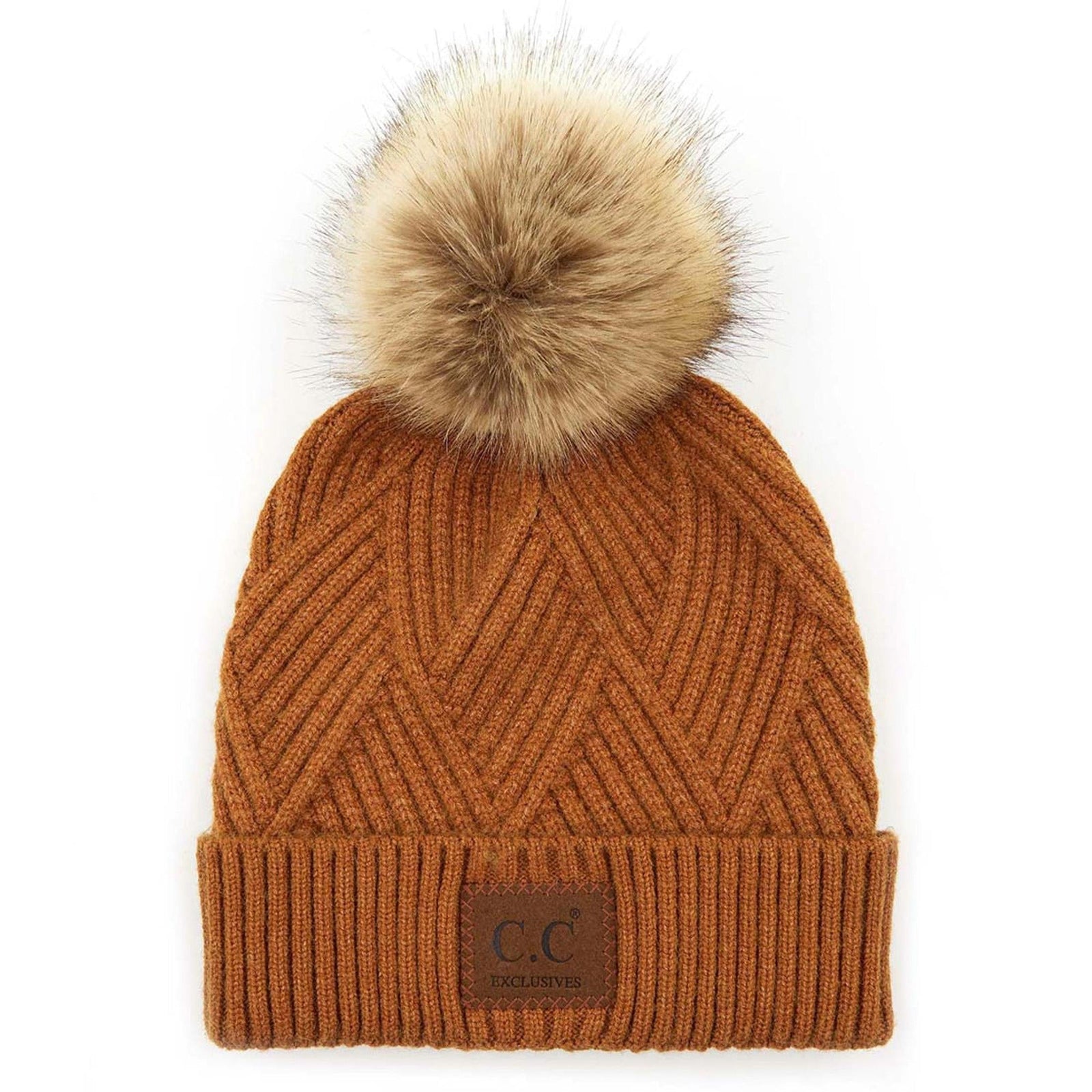 CC Criss - Cross Suede Patch Kids Toddler to Adult Beanie Adult - Truly Contagious