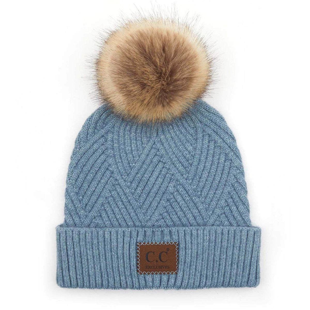 CC Criss - Cross Suede Patch Kids Toddler to Adult Beanie Adult - Truly Contagious