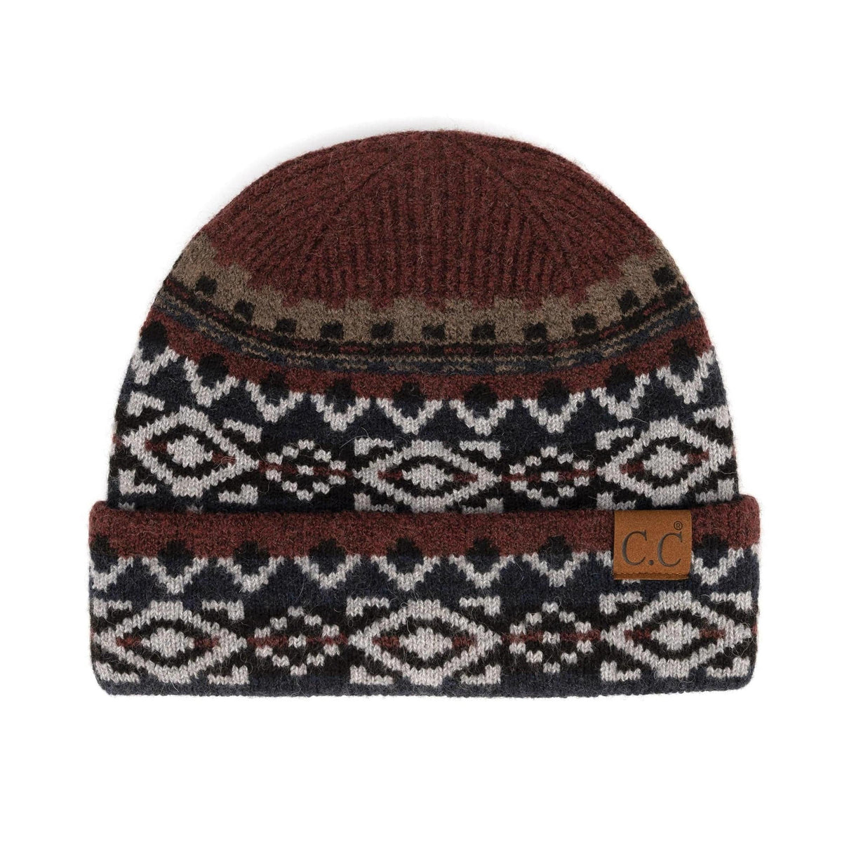 CC Cuffed Popular Pattern Beanie - Truly Contagious
