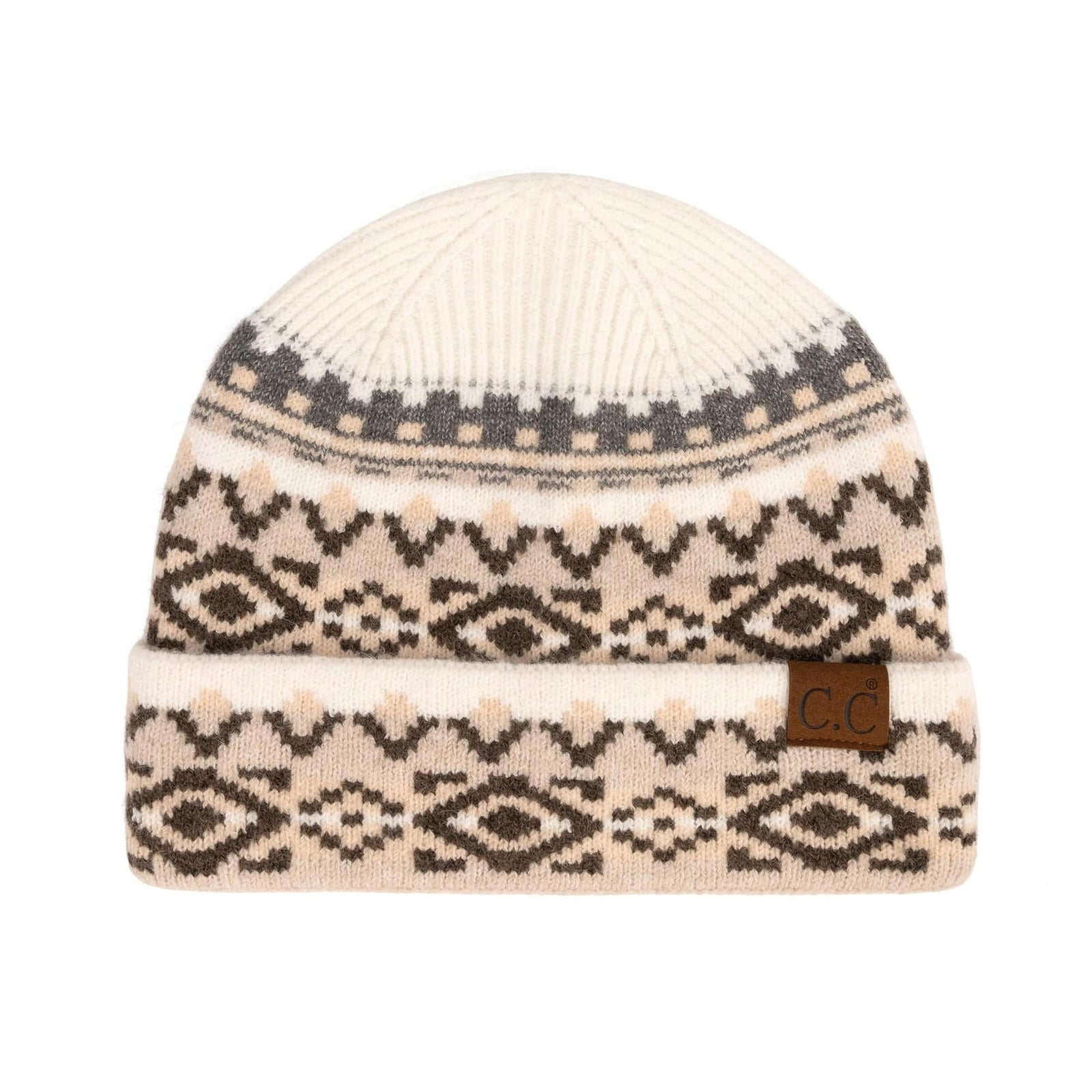 CC Cuffed Popular Pattern Beanie - Truly Contagious