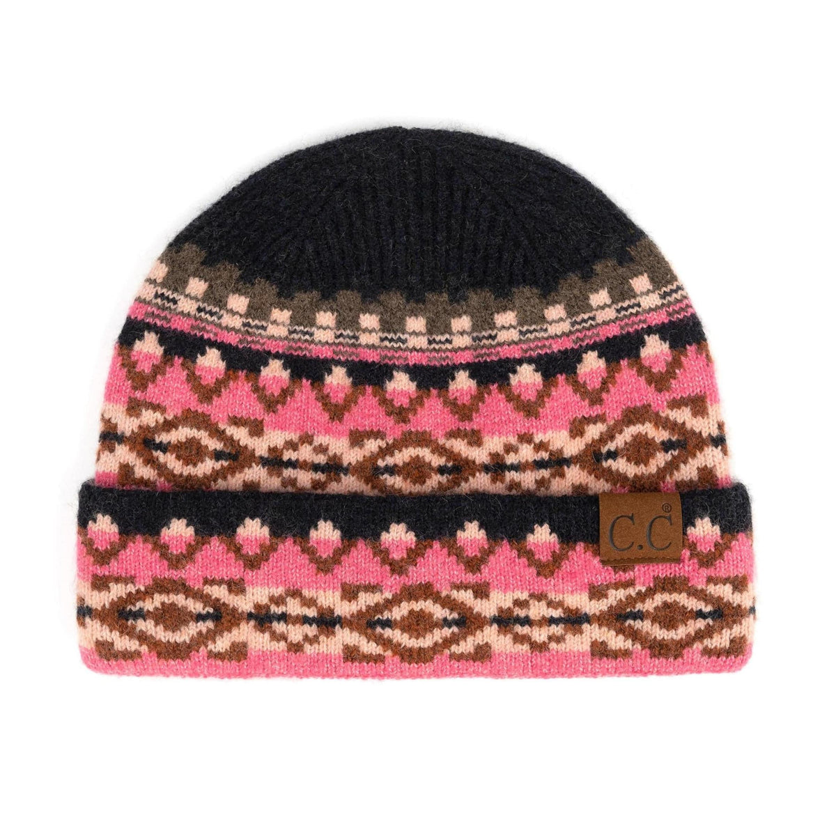 CC Cuffed Popular Pattern Beanie - Truly Contagious