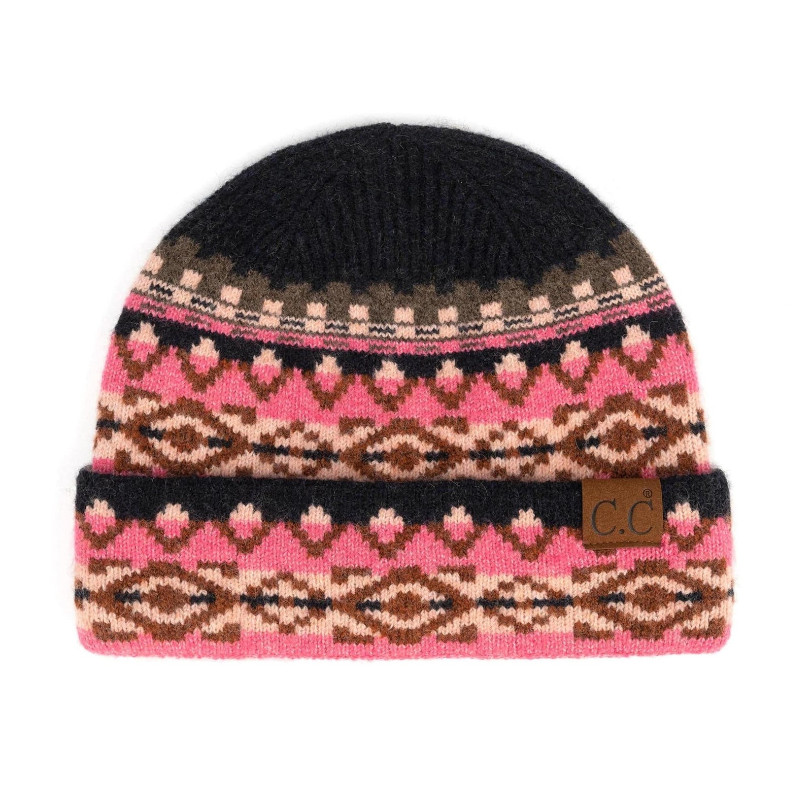 CC Cuffed Popular Pattern Beanie - Truly Contagious