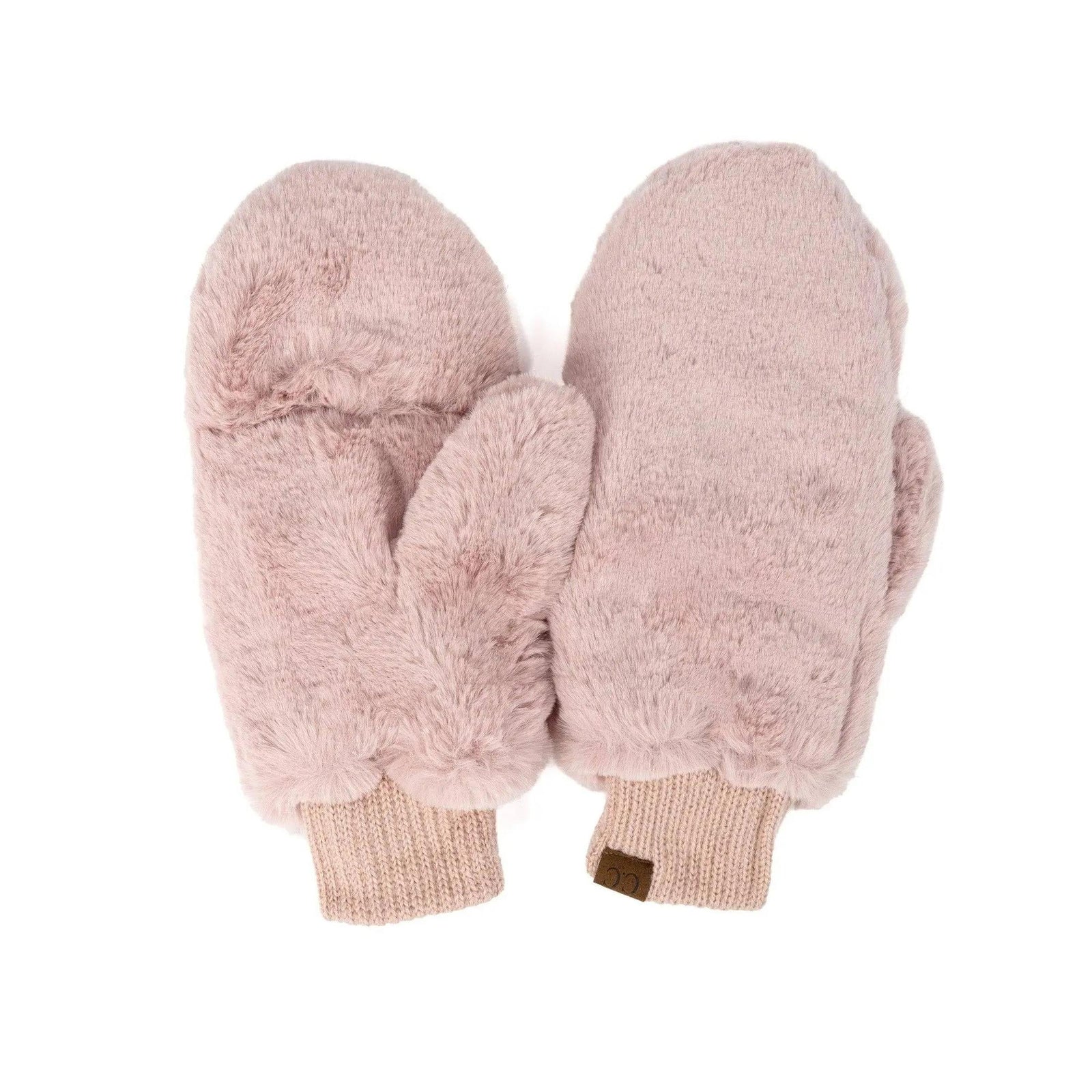 CC Faux Fur Touchscreen Accessible Mittens - Truly Contagious