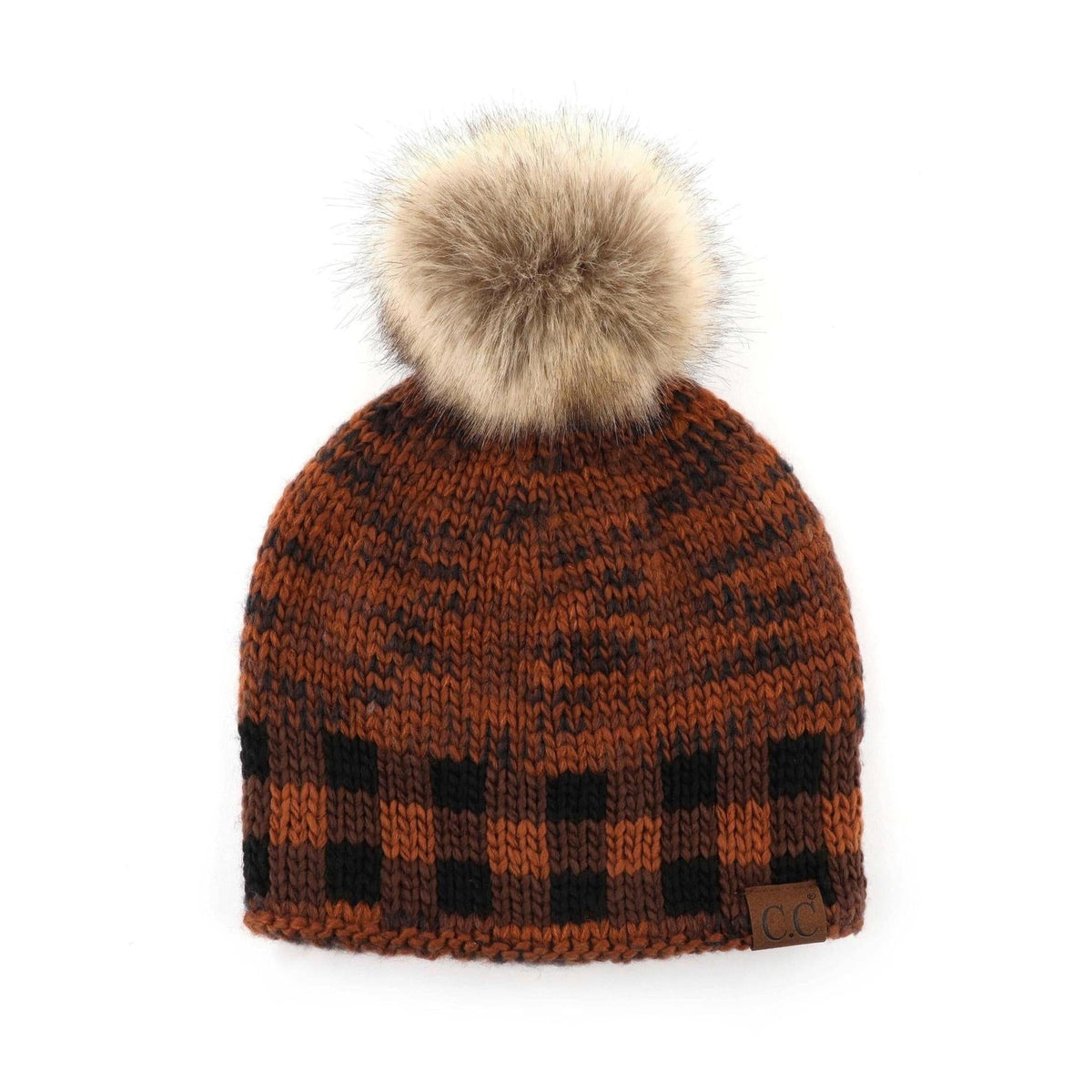 CC Fire Cozy Buffalo Plaid Beanie - Truly Contagious