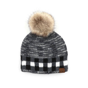 CC Fire Cozy Buffalo Plaid Beanie - Truly Contagious