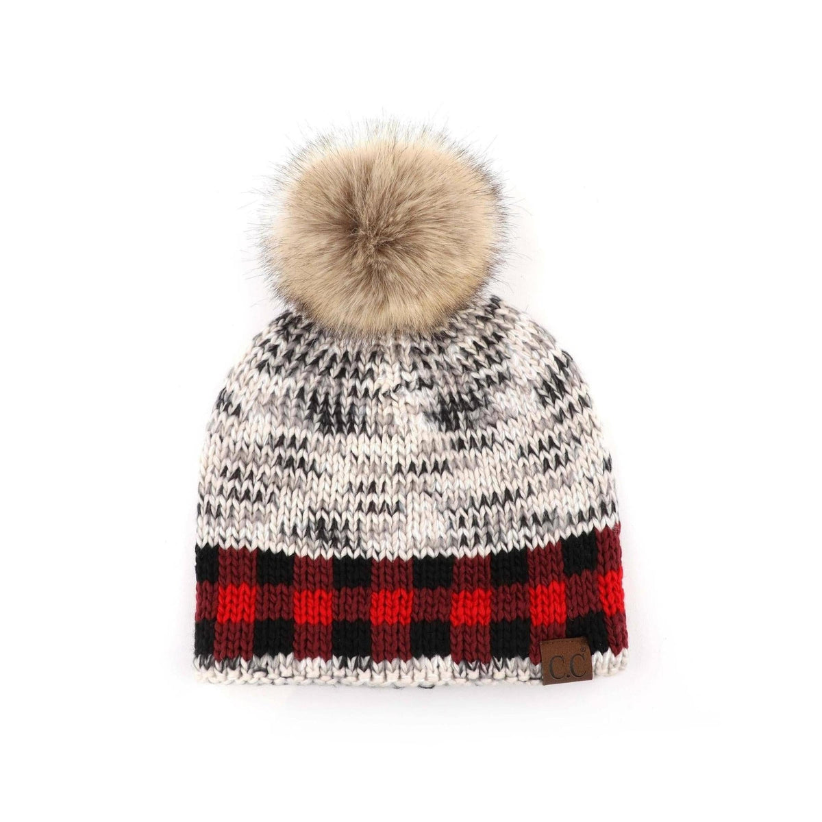 CC Fire Cozy Buffalo Plaid Beanie - Truly Contagious