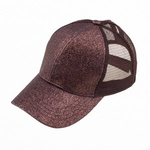 CC Glitter Messy Bun Pony Cap Women Kids, Toddler Trucker Hats - Truly Contagious