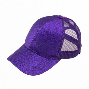 CC Glitter Messy Bun Pony Cap Women Kids, Toddler Trucker Hats - Truly Contagious