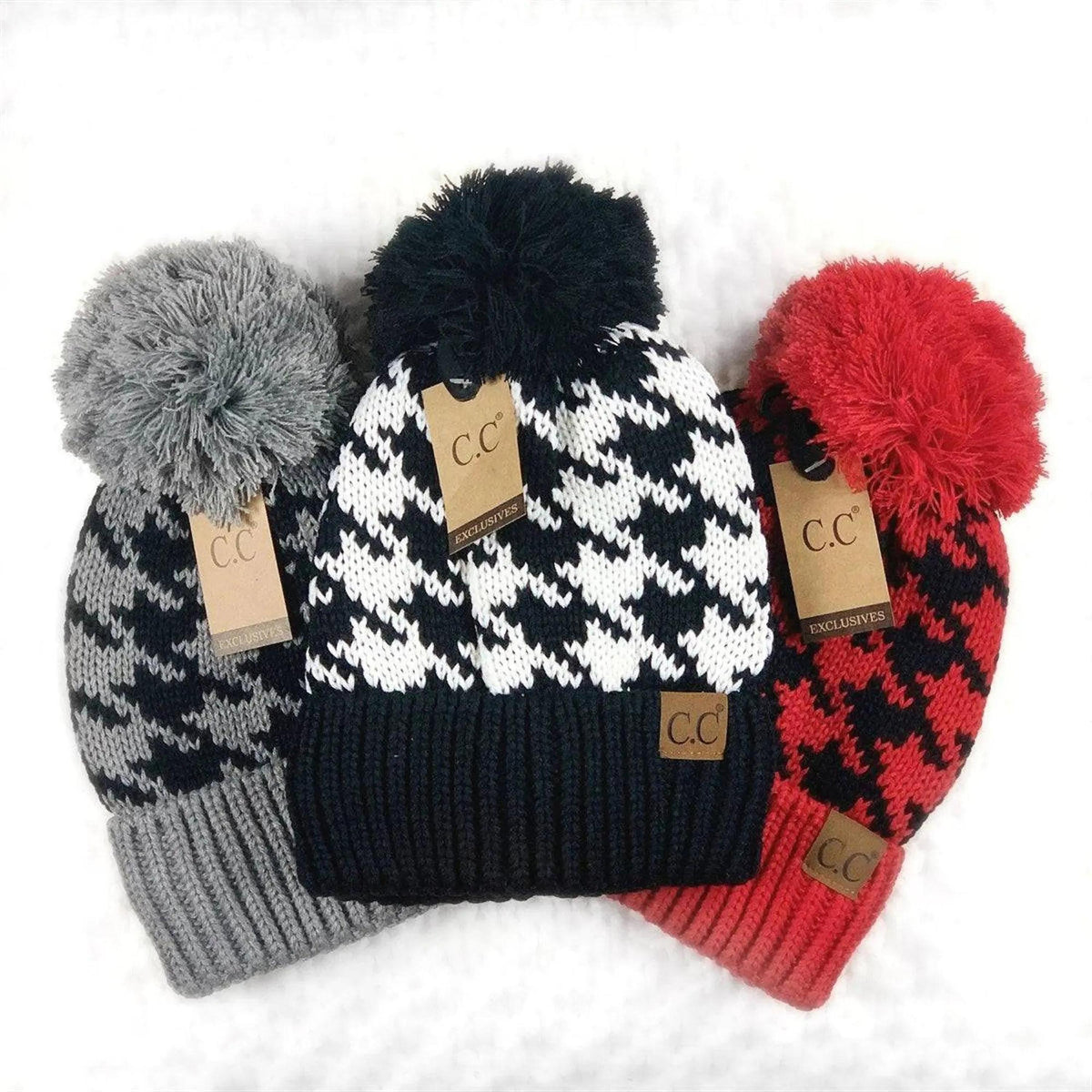 CC Houndstooth Beanie - Truly Contagious