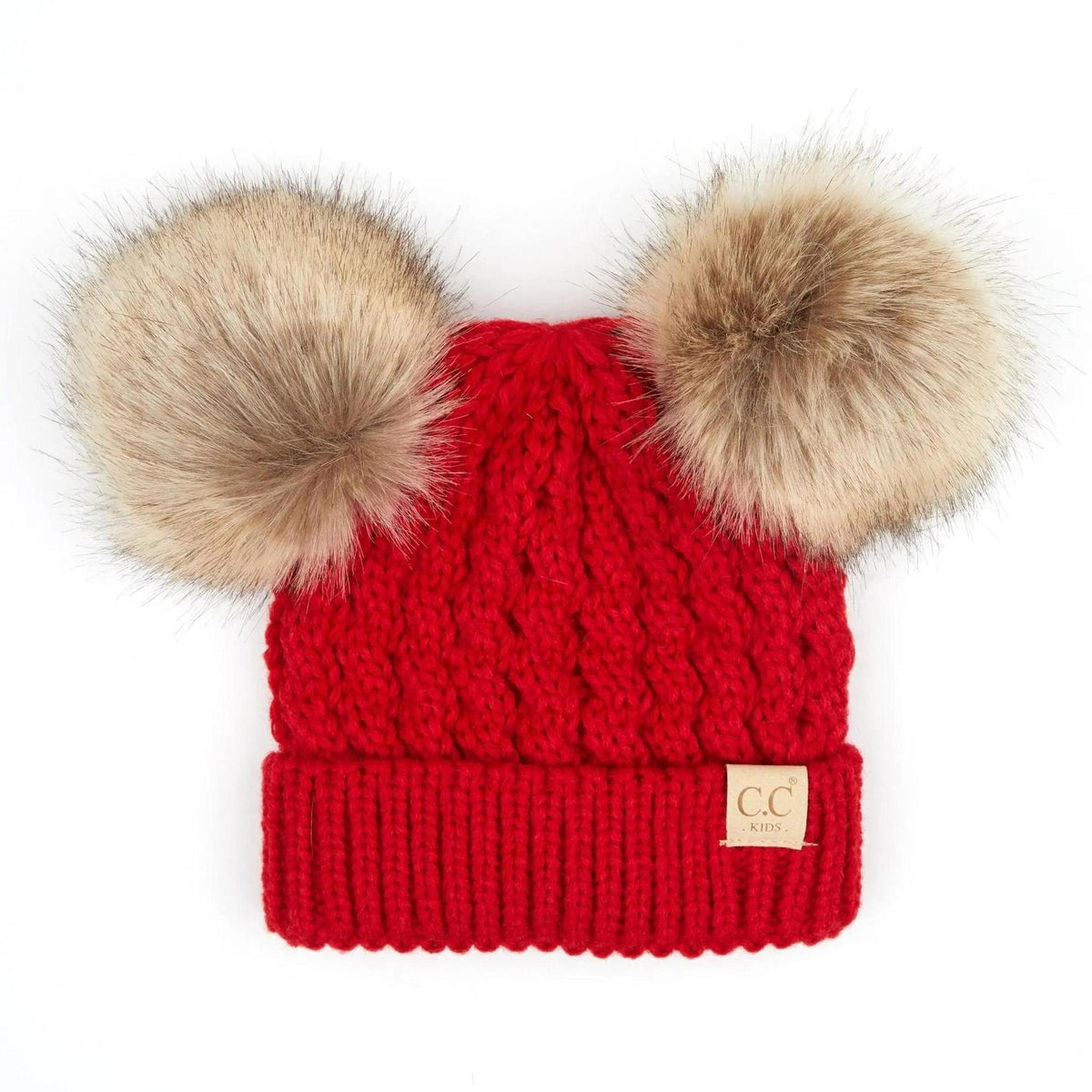 CC Kids Double Pom Beanies Hats - Truly Contagious