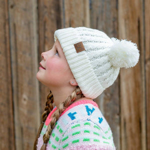 CC Kids Double Pom Kids Toddler to Adult Winter Beanies - Truly Contagious