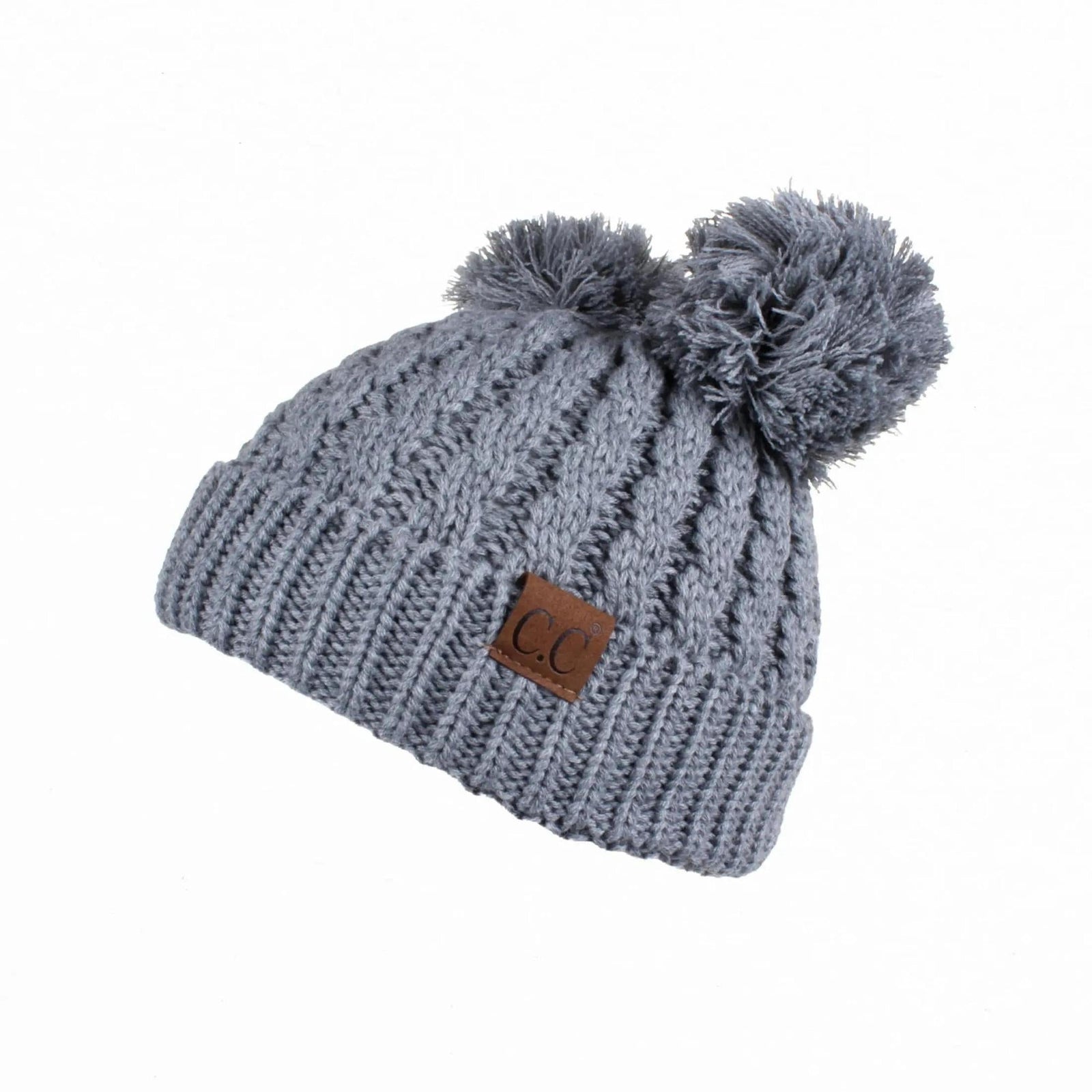 CC Kids Double Pom Kids Toddler to Adult Winter Beanies - Truly Contagious