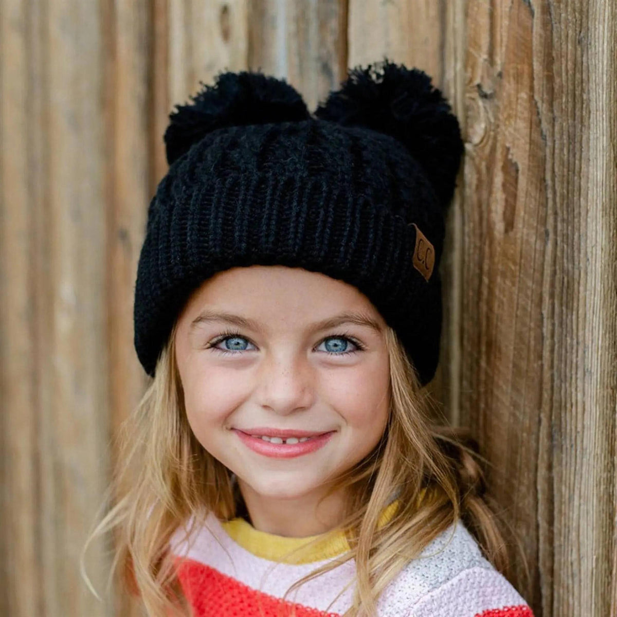 CC Kids Double Pom Kids Toddler to Adult Winter Beanies - Truly Contagious