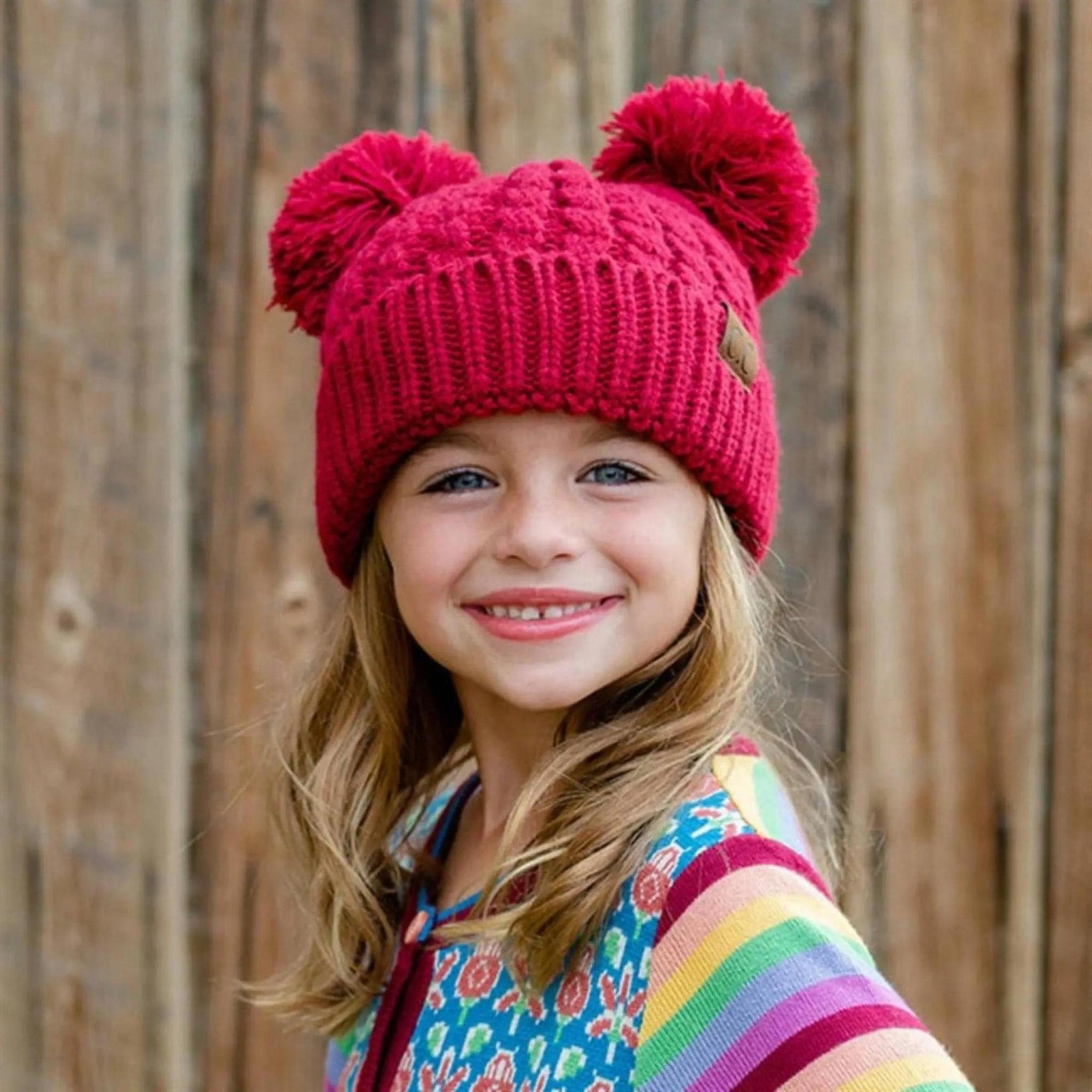 CC Kids Double Pom Kids Toddler to Adult Winter Beanies - Truly Contagious
