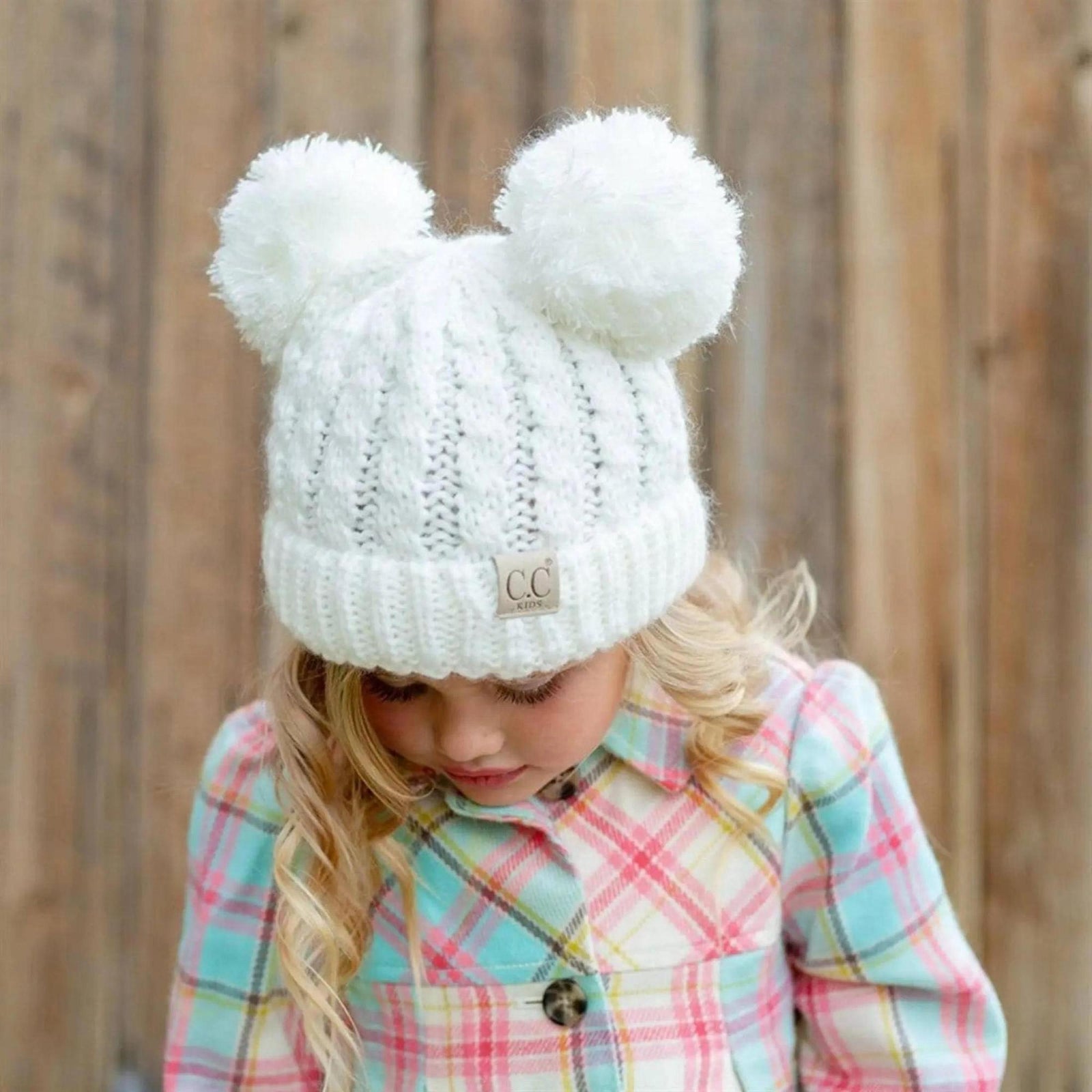 CC Kids Double Pom Kids Toddler to Adult Winter Beanies - Truly Contagious