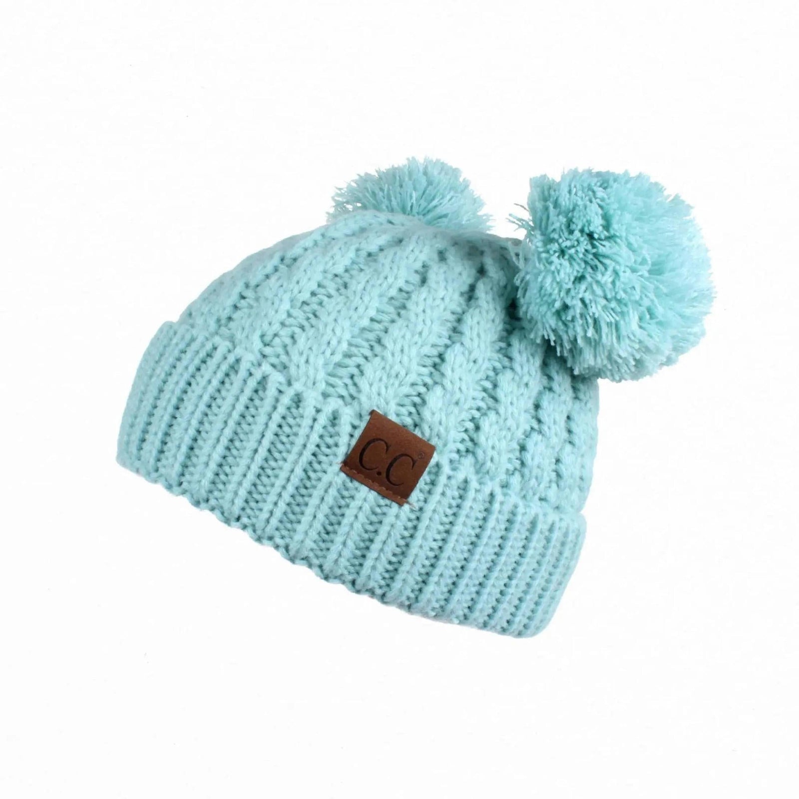 CC Kids Double Pom Kids Toddler to Adult Winter Beanies - Truly Contagious