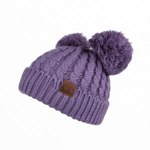 CC Kids Double Pom Kids Toddler to Adult Winter Beanies - Truly Contagious