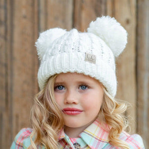 CC Kids Double Pom Kids Toddler to Adult Winter Beanies - Truly Contagious