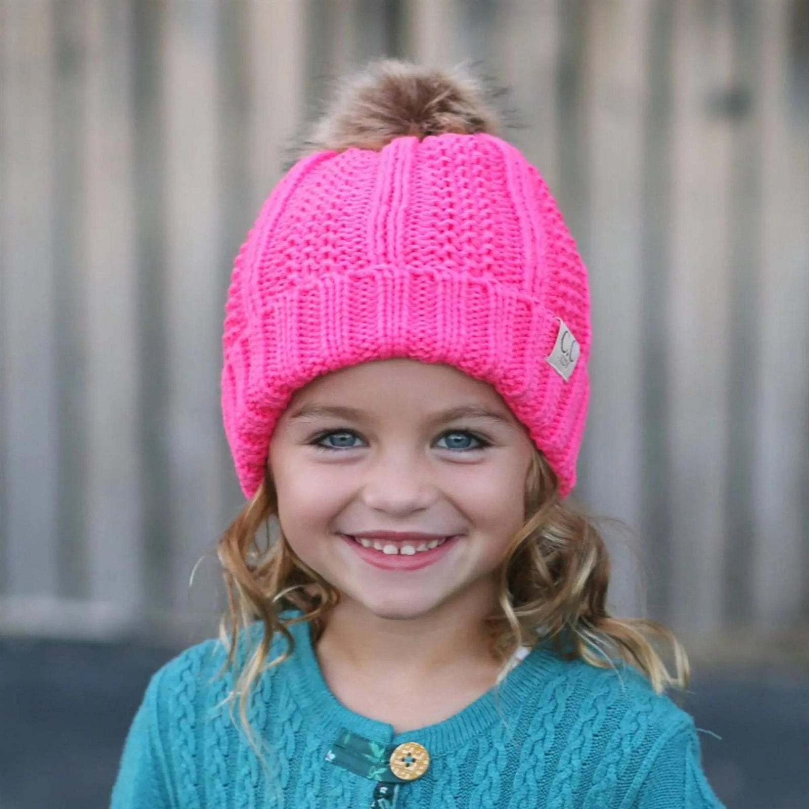 CC Kids Trending Pom Lined Beanies Hats - Truly Contagious