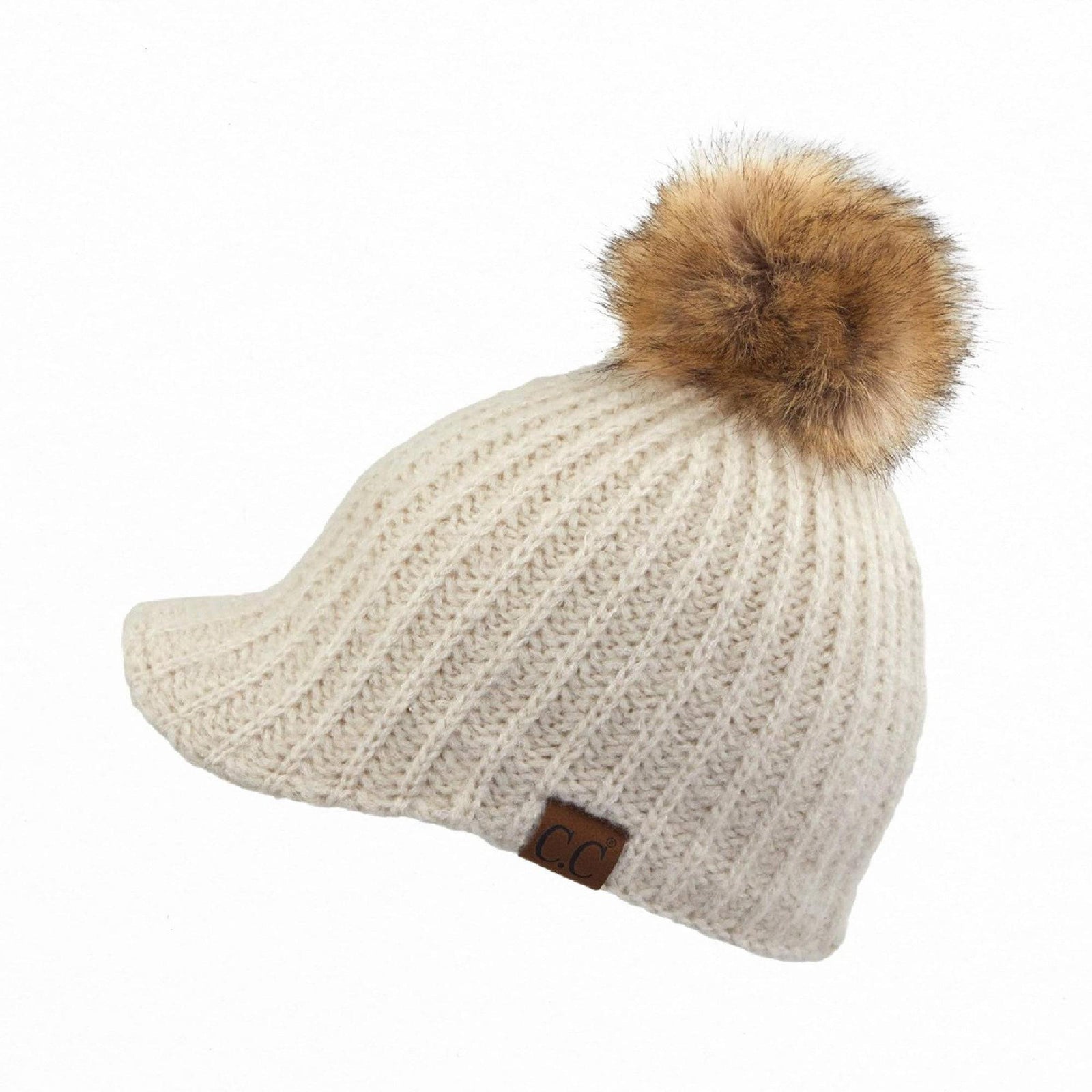 CC Knitted Kids Toddler and Adult Pom Ball Cap Beanie - Truly Contagious