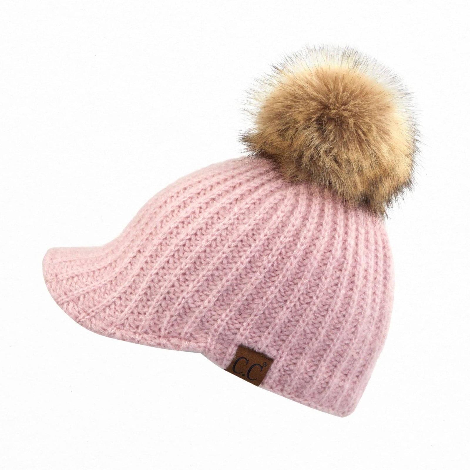 CC Knitted Kids Toddler and Adult Pom Ball Cap Beanie - Truly Contagious