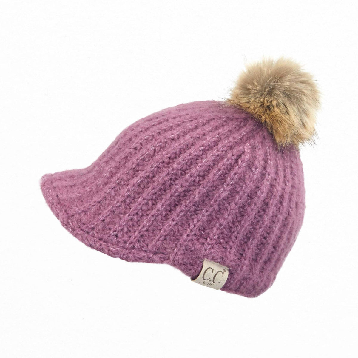 CC Knitted Kids Toddler and Adult Pom Ball Cap Beanie - Truly Contagious