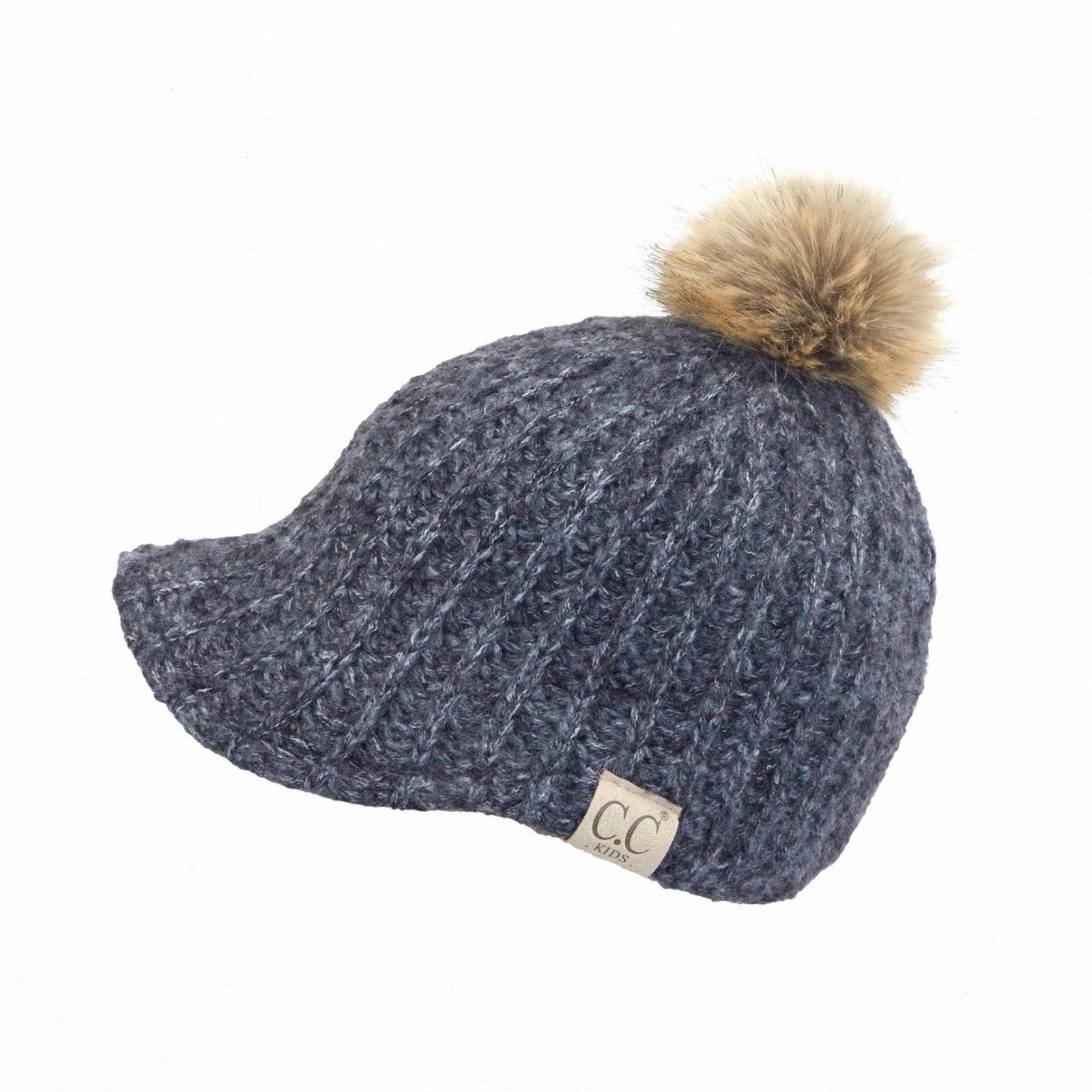 CC Knitted Kids Toddler and Adult Pom Ball Cap Beanie - Truly Contagious