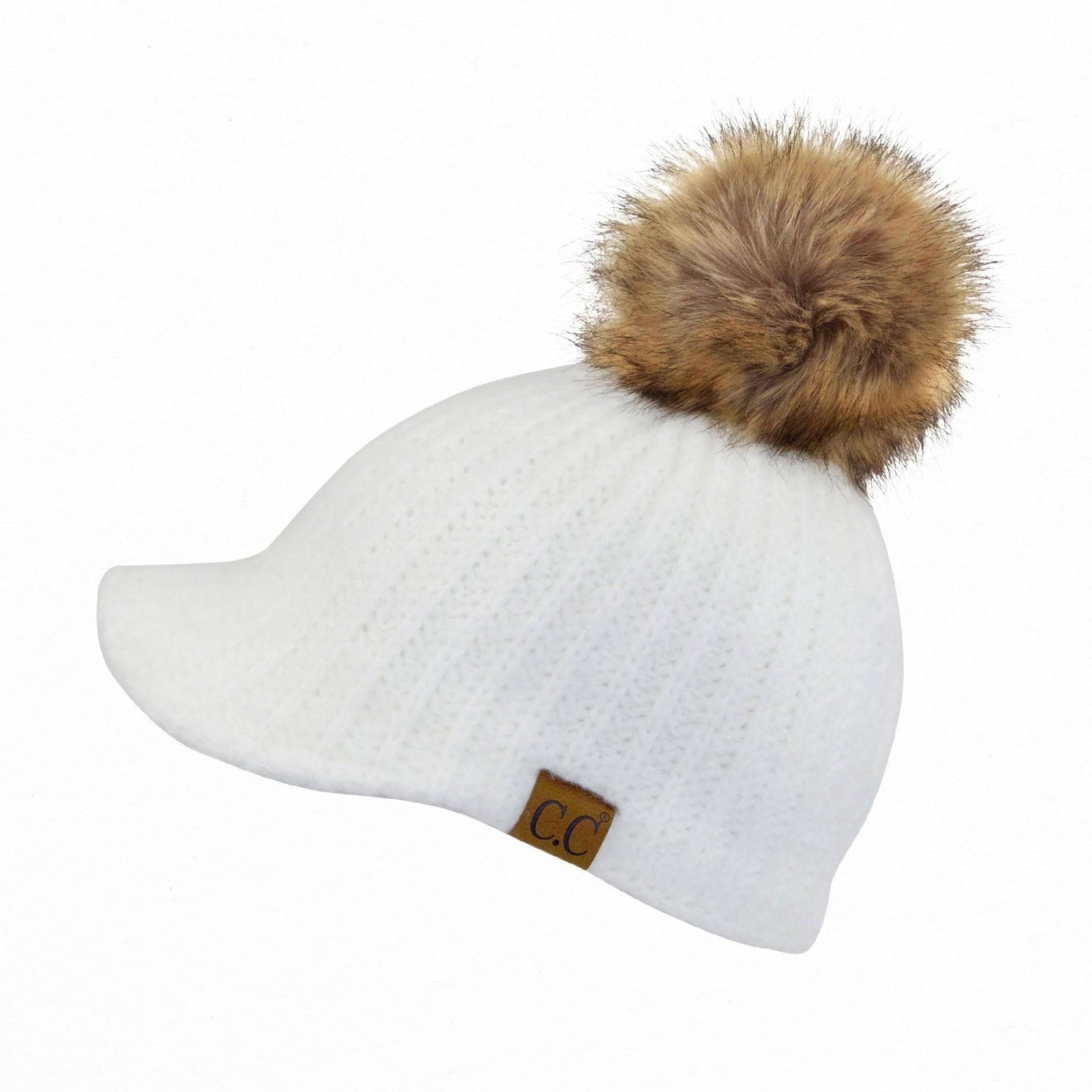 CC Knitted Kids Toddler and Adult Pom Ball Cap Beanie - Truly Contagious