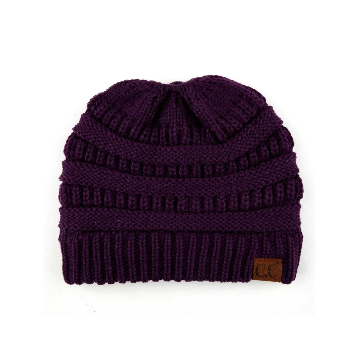 CC Messy Bun Adults and Kids Ponytail Beanies Hats - Truly Contagious