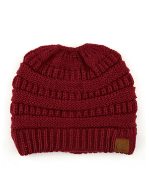 CC Messy Bun Adults and Kids Ponytail Beanies Hats - Truly Contagious
