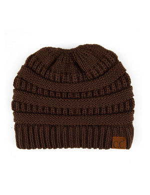 CC Messy Bun Adults and Kids Ponytail Beanies Hats - Truly Contagious