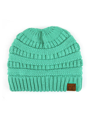 CC Messy Bun Adults and Kids Ponytail Beanies Hats - Truly Contagious