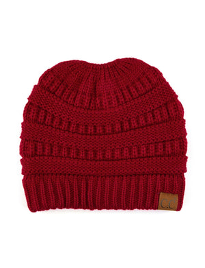 CC Messy Bun Adults and Kids Ponytail Beanies Hats - Truly Contagious