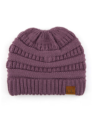 CC Messy Bun Adults and Kids Ponytail Beanies Hats - Truly Contagious