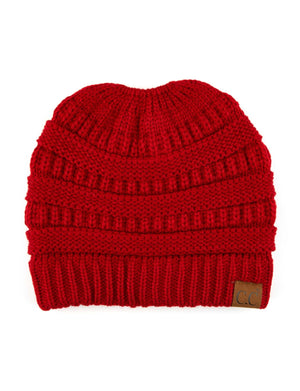 CC Messy Bun Adults and Kids Ponytail Beanies Hats - Truly Contagious