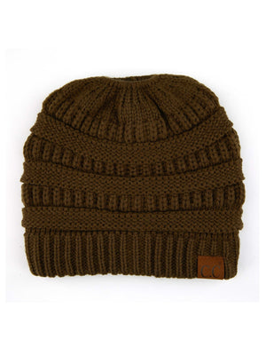 CC Messy Bun Adults and Kids Ponytail Beanies Hats - Truly Contagious