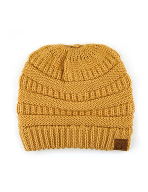 CC Messy Bun Adults and Kids Ponytail Beanies Hats - Truly Contagious