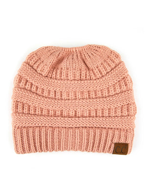 CC Messy Bun Adults and Kids Ponytail Beanies Hats - Truly Contagious