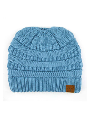 CC Messy Bun Adults and Kids Ponytail Beanies Hats - Truly Contagious